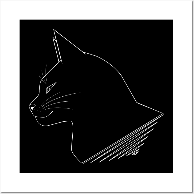 Cat Side Profile Wall Art by Cat Club